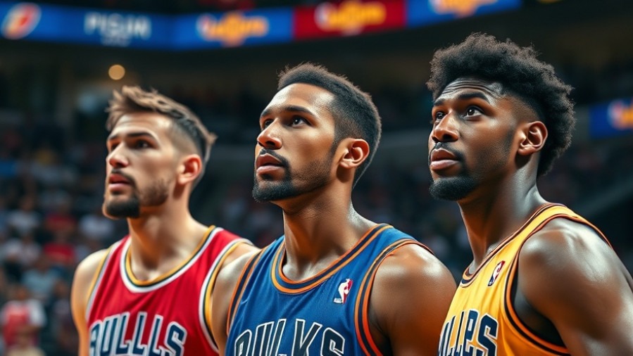 Dynamic NBA highlights showcasing player performances on a vibrant basketball court.