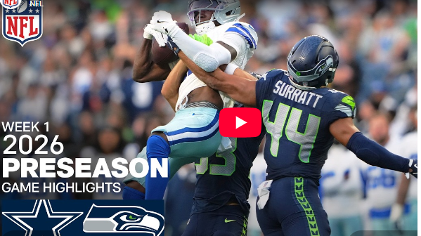 Dallas Cowboys vs. Seattle Seahawks Preseason Highlights, intense game moment