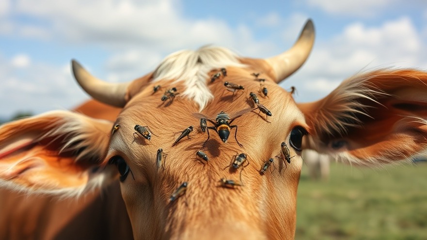 Screwworm parasitic flies on cattle, impacting Texas agriculture and livestock protection.
