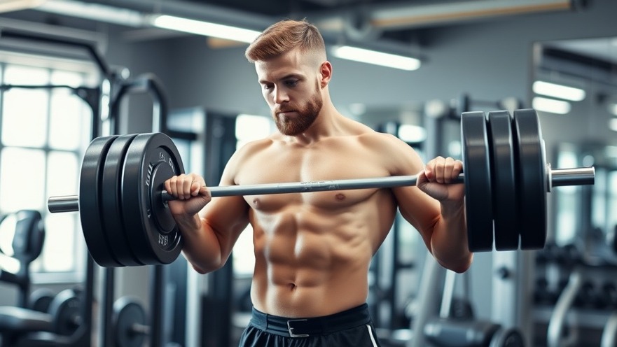 Man lifting weights at gym, showcasing effective muscle growth techniques.