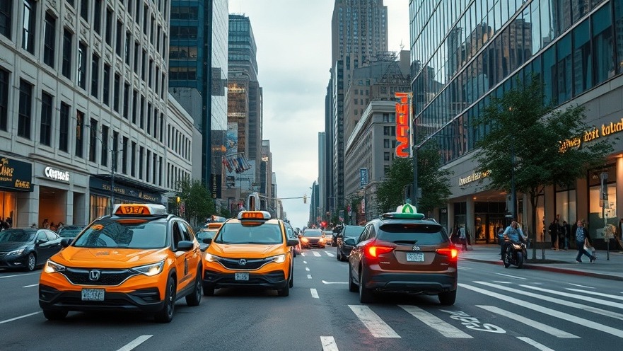 Robotaxis in downtown Dallas showcasing autonomous vehicles and consumer technology innovation.