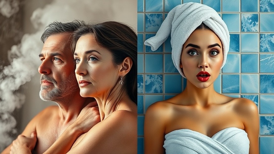 Serene seniors practicing sleep hygiene tips for relaxation, split image of warm and cool environments.