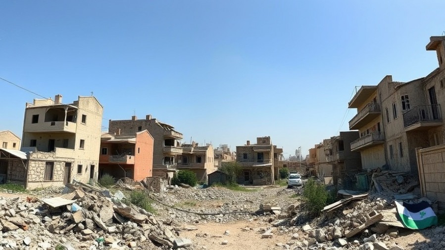 Bombed-out Palestinian town highlighting Israeli Defense Forces' impact amid West Bank violence.