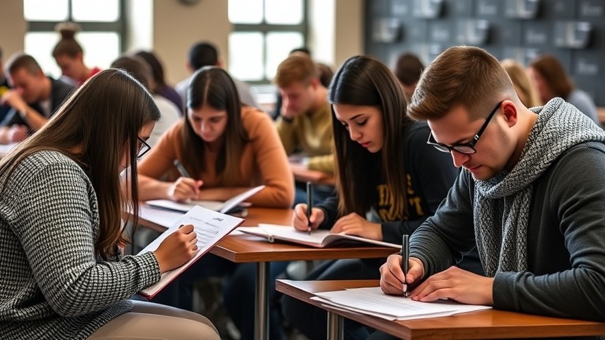 Students taking new standardized tests in Texas with STAAR test updates.