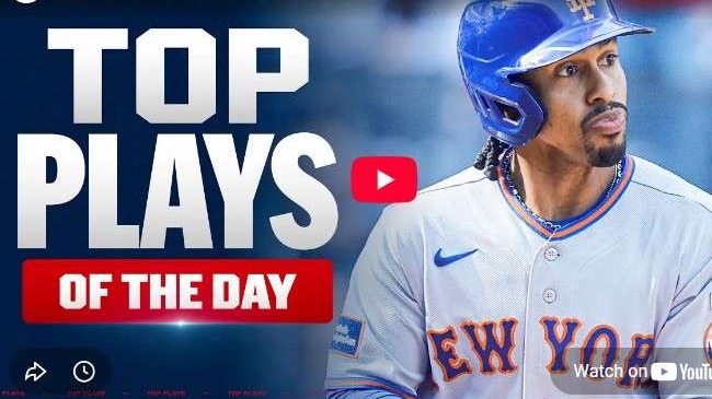 MLB player in Mets uniform for Top MLB Plays September 12, 2026