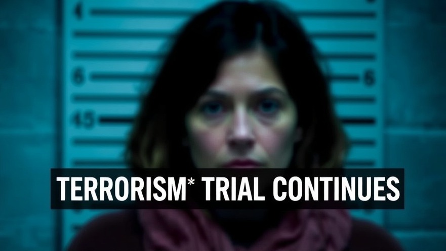 Terrorism trial continues in Dallas, featuring blurred mugshot and bold headlines.