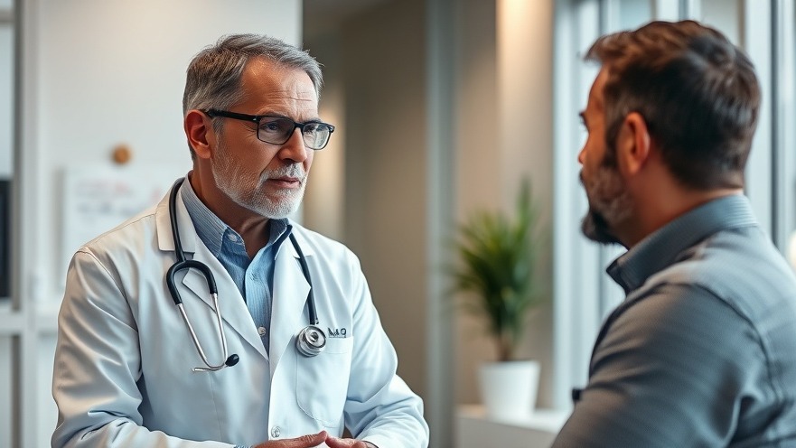 Male doctor consulting a patient on routine health visits, emphasizing preventive medical care.