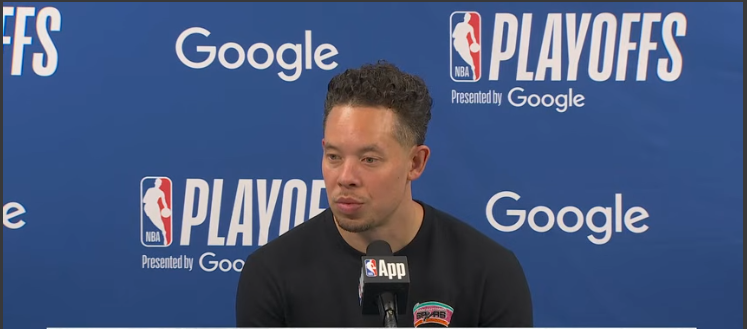 NBA Playoffs announcement card for San Antonio Spurs game.