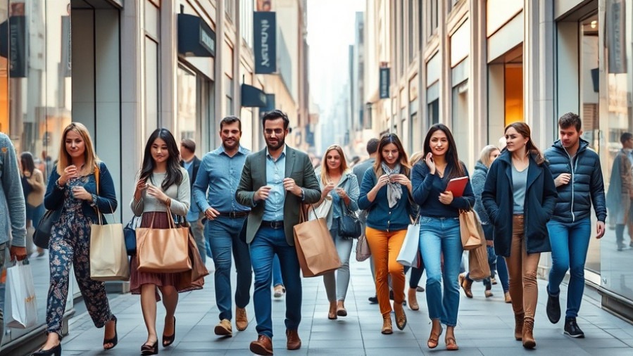 Shoppers embracing sustainable fashion in San Antonio's vibrant local economy.