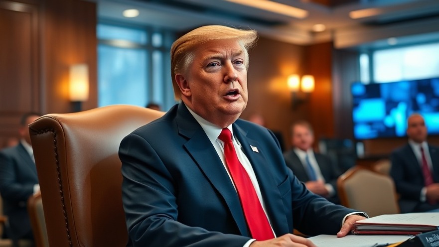 Trump's animated expression at meeting, highlighting border crisis updates and national security news.