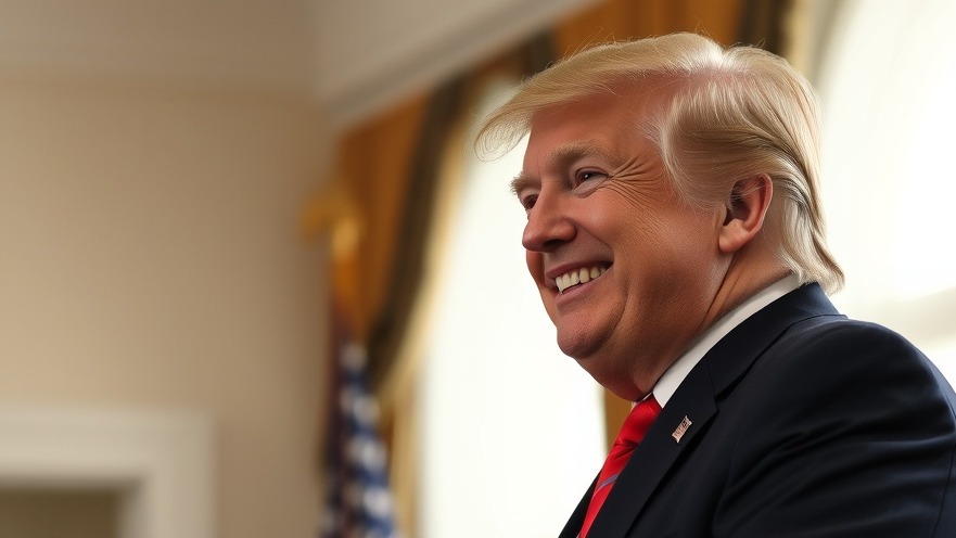 Trump smiling indoors, highlighting breaking national news and current events USA.