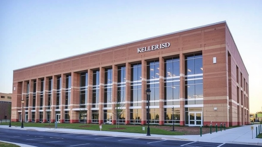 Keller ISD building representing enrollment decline and school consolidation in Texas.