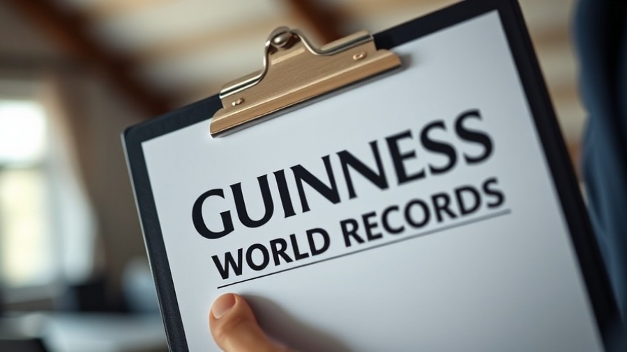 Close-up of a Guinness World Records clipboard, highlighting fun events San Antonio.