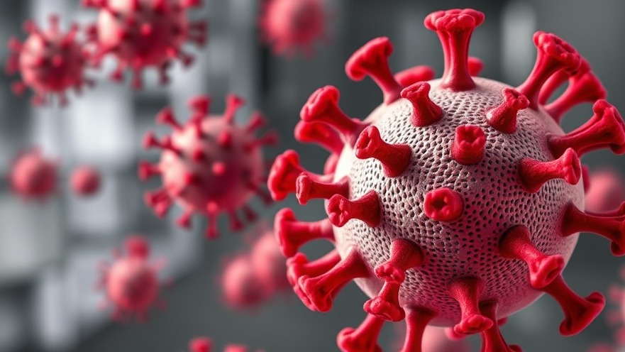 Virus illustration representing health news San Antonio and wellness resources.