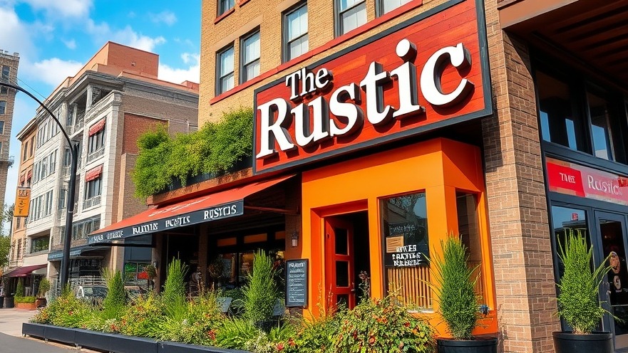 Vibrant contemporary restaurant 'The Rustic' highlighting live music in Houston's dining scene.