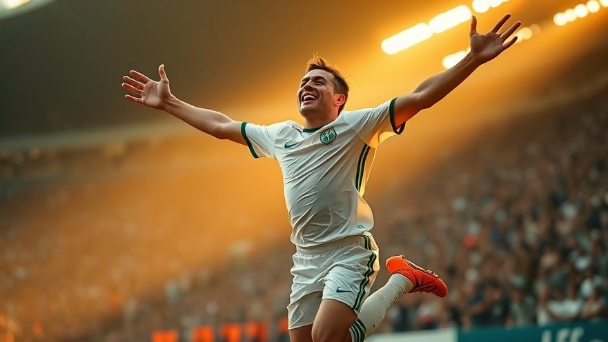 Elated athlete celebrating a goal, embodying resilience in sports.