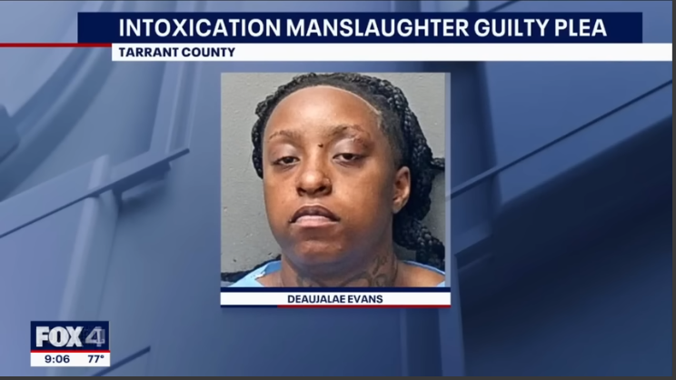 Drunk driving tragedy Fort Worth: life sentence news graphic with portraits.