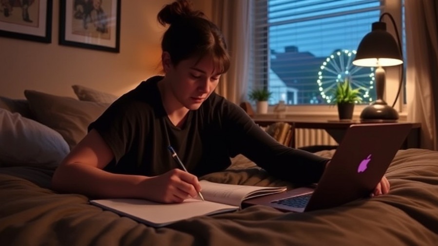 Daily routines for mental wellness: focused writing, exercise, and nighttime self-care.