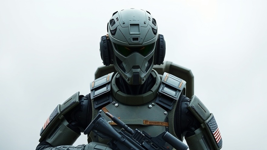 AI in national security depicted as a soldier in US army uniform