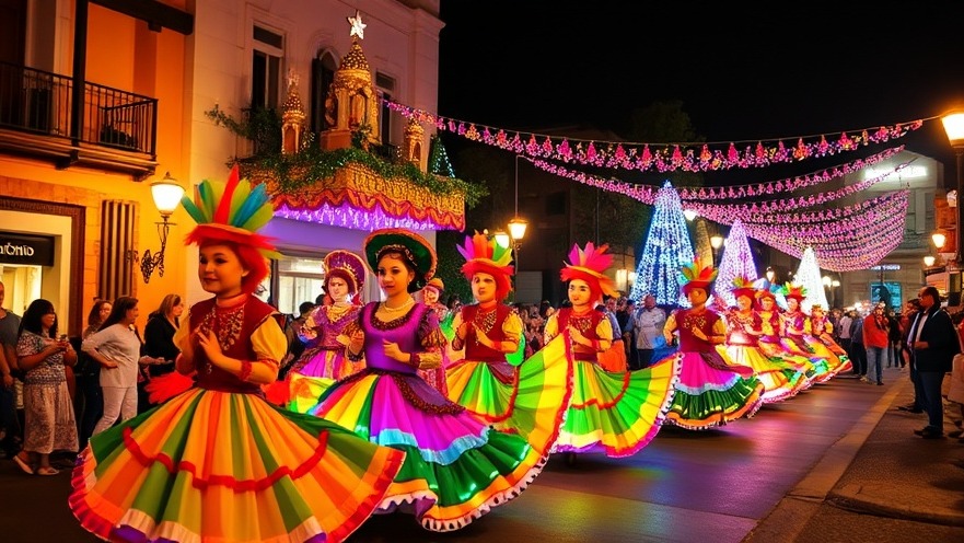 Colorful parade celebrating San Antonio Fiesta events and community spirit.