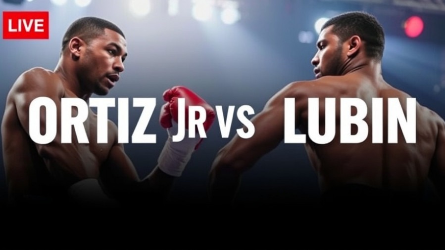 Live boxing action between Ortiz and Lubin for junior middleweight title highlights.