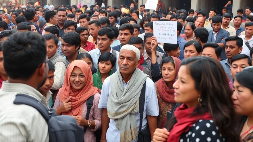 Large group of immigrants advocating for immigration rights and public safety.