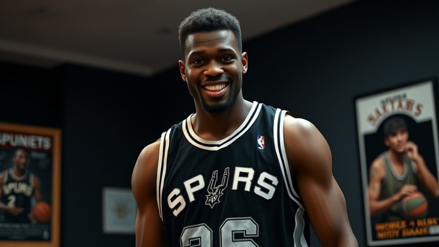 Victor Wembanyama costume: tall man in SPURS jersey, playful Halloween athlete.