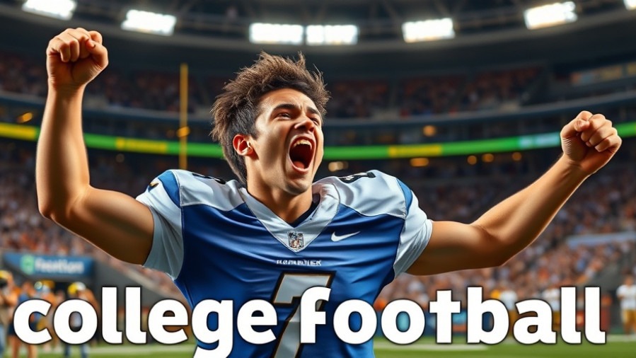 Excited athlete celebrates victory, highlighting ACC performance and Heisman Trophy candidates.