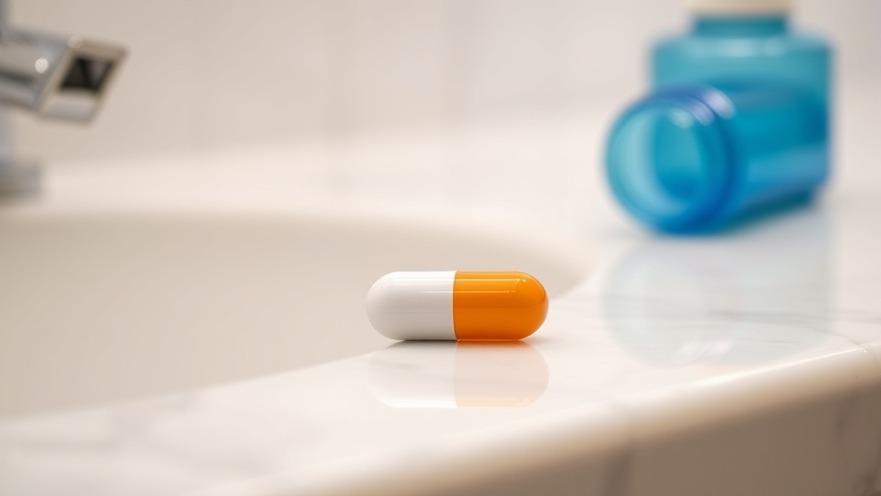 Single pill on a bathroom countertop - Texas healthcare news updates