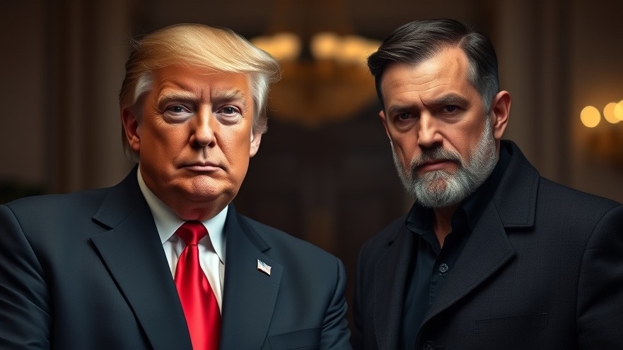 Trump and Zelenskyy in serious expressions, representing Ukraine conflict and U.S. diplomacy.
