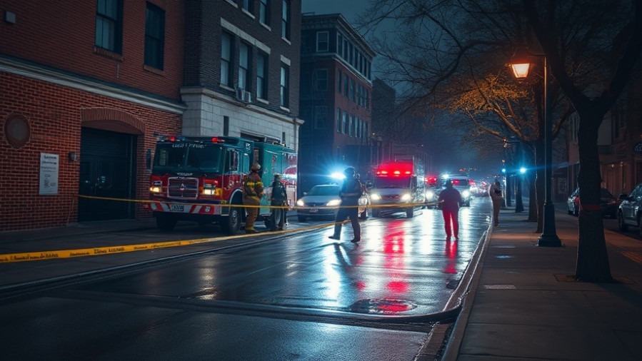 Firefighters respond to severe weather impacts in urban drainage during record rainfall.