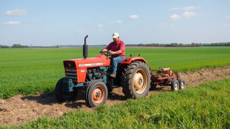 Farmer on a tractor in the field, vital to farmers and agriculture U.S.