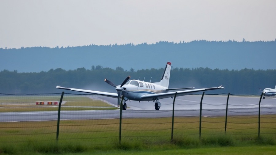 Small plane on runway, aviation safety concerns highlighted in local airport news.
