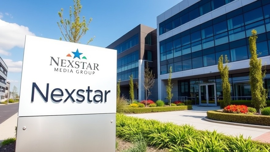 Nexstar Media Group sign reflecting Houston media trends in a professional setting.