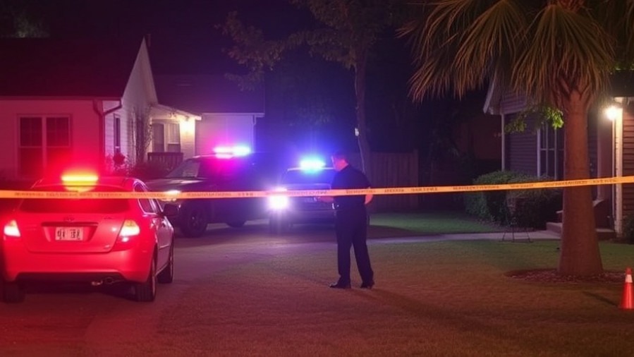 San Antonio police at a backyard shooting scene at night for local news coverage.