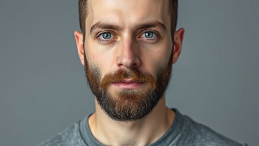 Photorealistic portrait of a bearded man, enhancing San Antonio crime reports awareness.