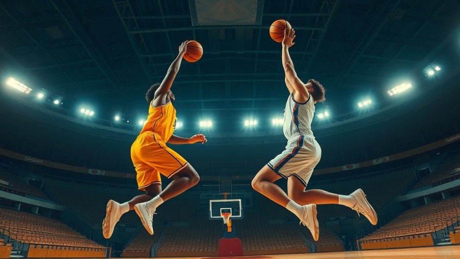 Dynamic NBA highlights of Keonte George and Jaren Jackson Jr. leaping for a rebound.