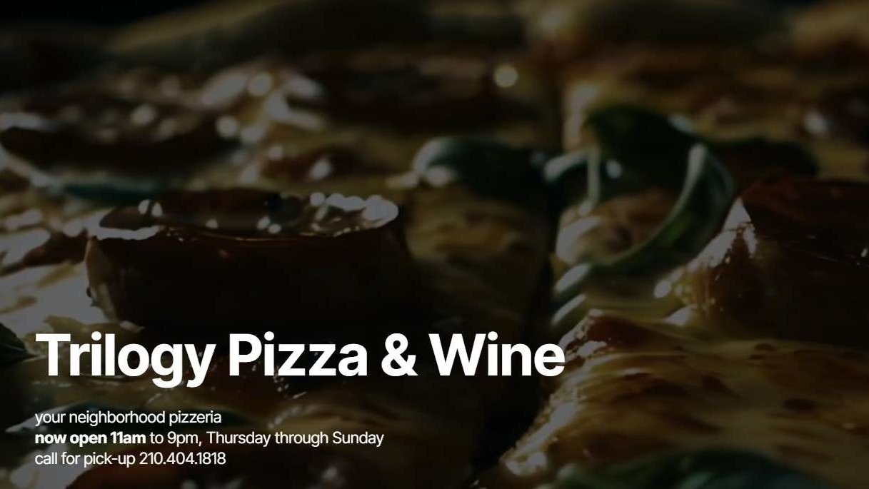 Stylish portrait of young man outdoors, trees blurred, pizza north san antonio feel.