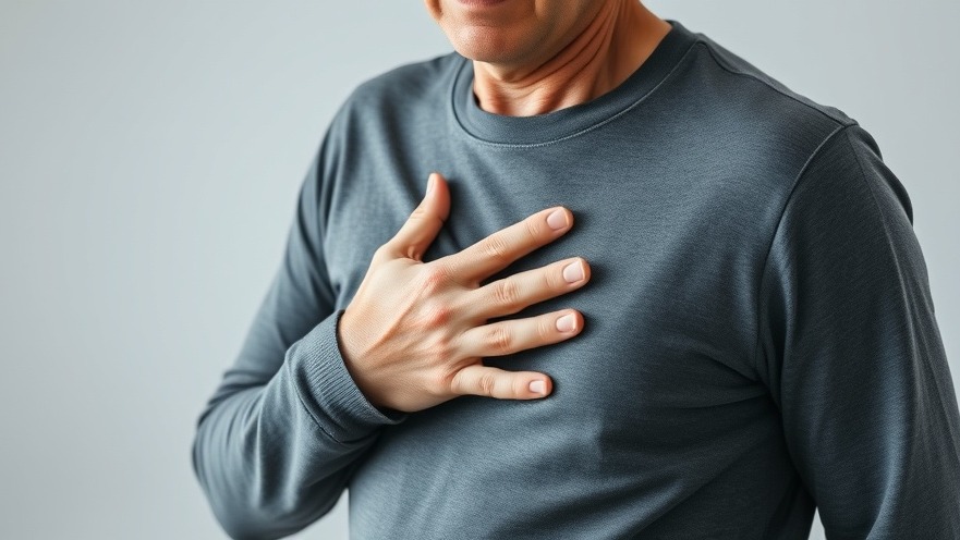 Older man experiencing chest pain, highlighting the importance of mental wellness for seniors.