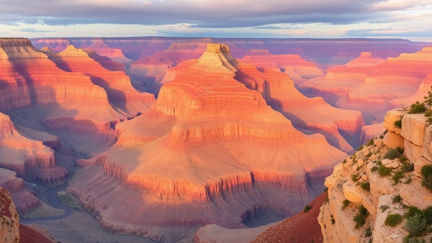The Grand Canyon reflecting national protests coverage and current events USA.