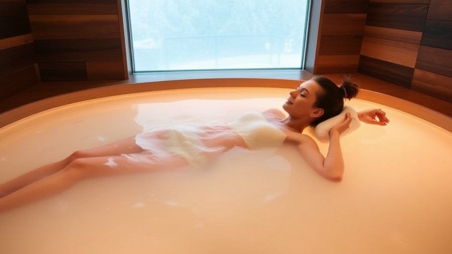 Experience weightless relaxation with Epsom salts for muscle recovery and detox.