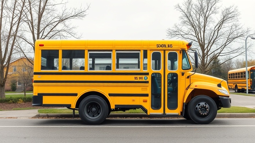 Empty yellow school bus symbolizing Pflugerville school district's budget challenges and school closures in Texas.