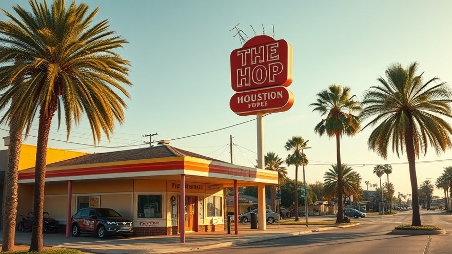 Retro roadside establishment 'THE HOP' in suburban Houston, highlighting economy trends.
