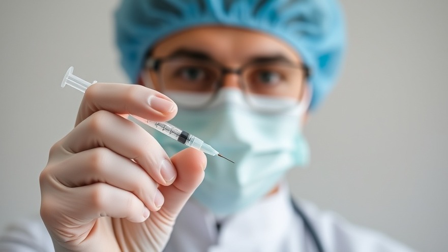 Masked physician with hypodermic needle highlighting health care policies in midterm elections.