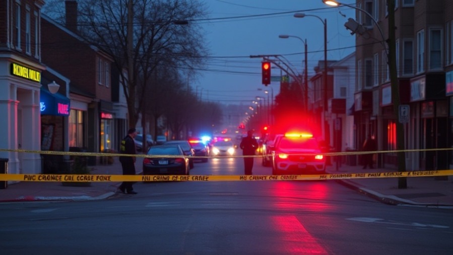 Crime scene on local street highlighting law enforcement incidents for police accountability.
