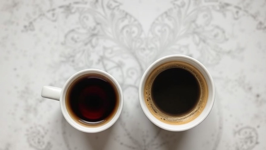 Cups of coffee highlighting Dallas lifestyle and caffeine's effects on bone density.