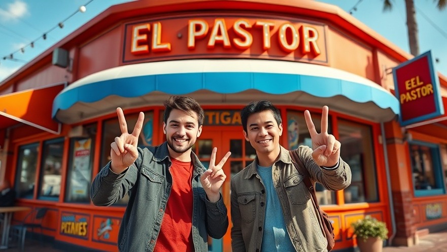 Cheerful diners outside vibrant El Pastor restaurant, showcasing San Antonio dining scene.