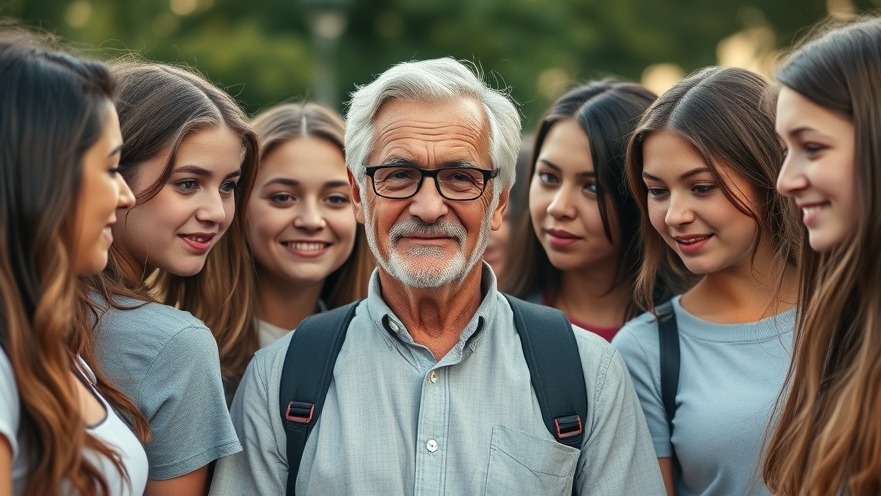Older man with teenage girls, highlighting public interest in Epstein flight records.