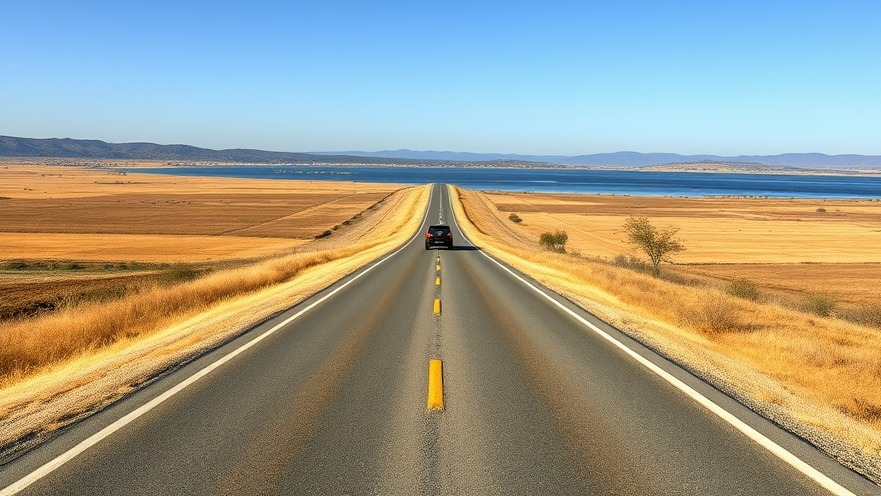 Lonely road to a lake in San Antonio, showcasing vibrant rural landscape and community news.