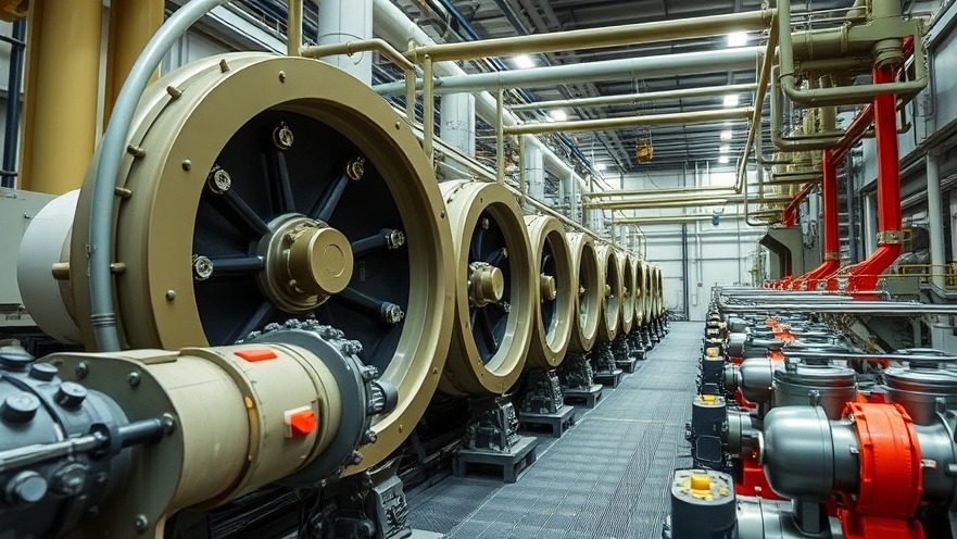 Uranium enrichment centrifuges in factory for breaking news on national news today.